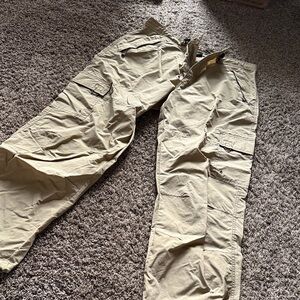 American Outpost Men's Tan Nylon Cargo Pants